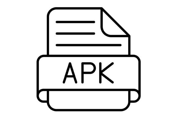 Apk File Outline Icon: A Modern Design Asset