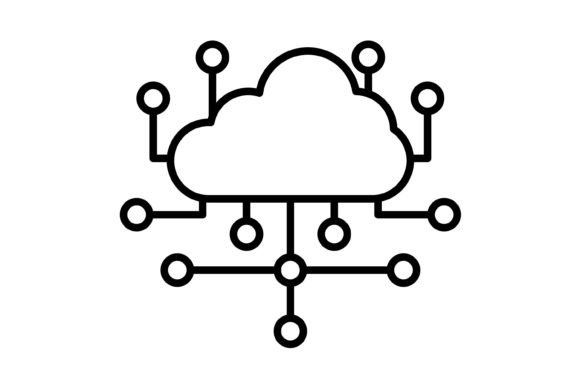 Cloud Computing Outline Icon: Versatile Design Asset for Modern Projects