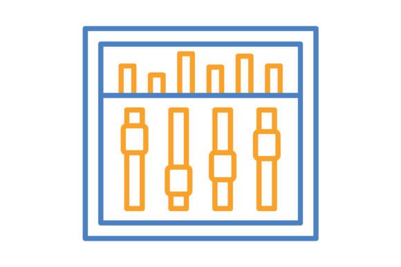 Controls Blue & Orange Line Icon: A Designer's Go-To Asset
