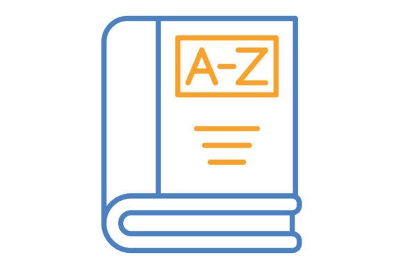 Dictionary Blue & Orange Line Icon: A Complete Visual Toolkit