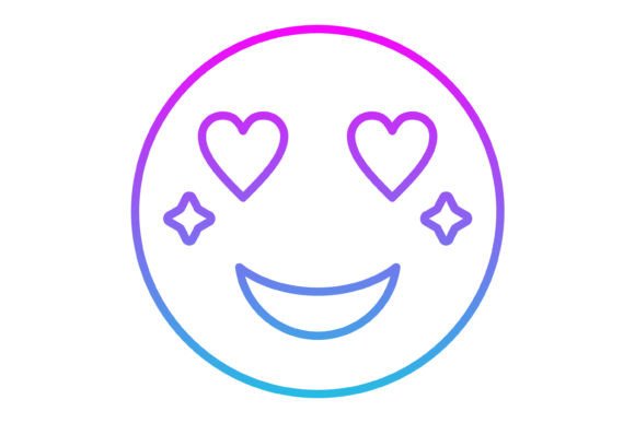 Emoticon Line Gradient Icon: A Modern Set for Digital Expression