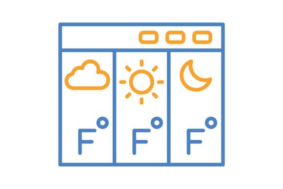 Forecast Blue & Orange Line Icon: A Designer’s Guide to Vibrant Utility