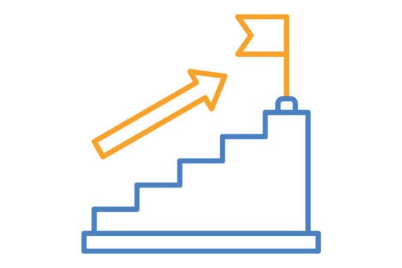 Goal Blue & Orange Line Icon: A Designer's Guide