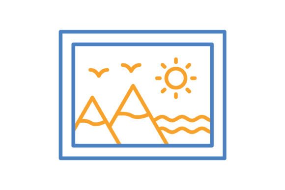 Mastering Visual Harmony with Painting Blue & Orange Line Icons