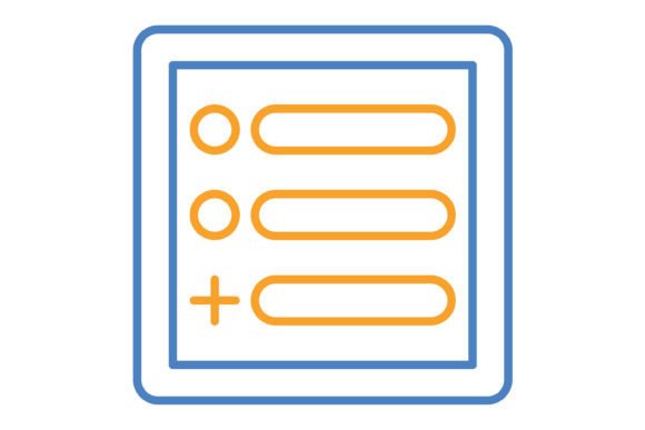 Menu Blue & Orange Line Icon: A Versatile Asset for Digital and Print