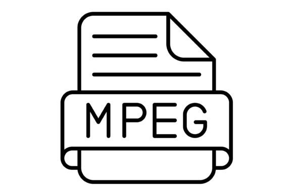 Mpeg File Outline Icon: A Versatile Design Asset