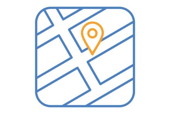 Navigation Blue & Orange Line Icon: A Guide to Versatile Design Assets