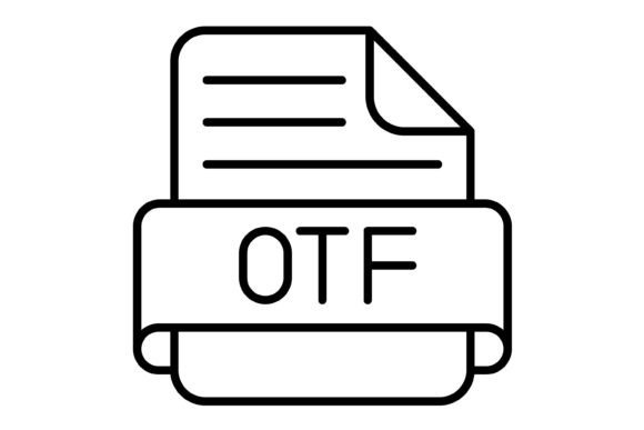 Otf File Outline Icon: Crisp Assets for Modern Design