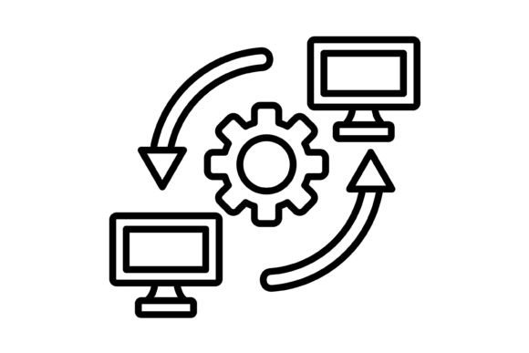 Synchronize Outline Icon: A Modern Asset for Digital Design