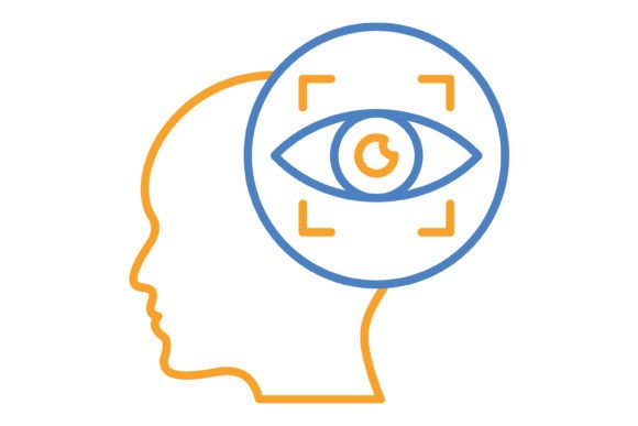Vision Blue & Orange Line Icon: A Modern Toolkit for Dynamic Projects