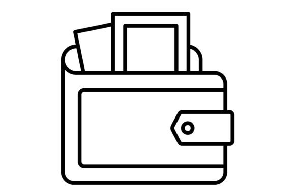 Wallet Outline Icon: A Versatile Vector Asset for Modern Projects